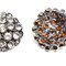 Gunmetal Rhinestone Button for Jewelry Wedding Clothing Crafts